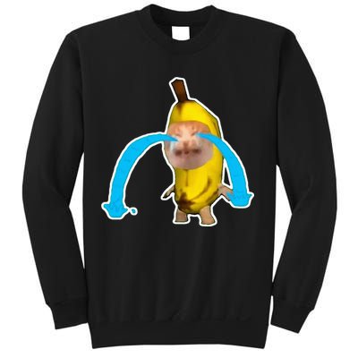 Crying Banana Cat Meme Sweatshirt