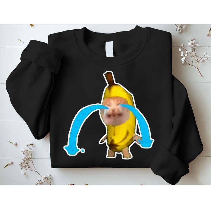 Crying Banana Cat Meme Sweatshirt