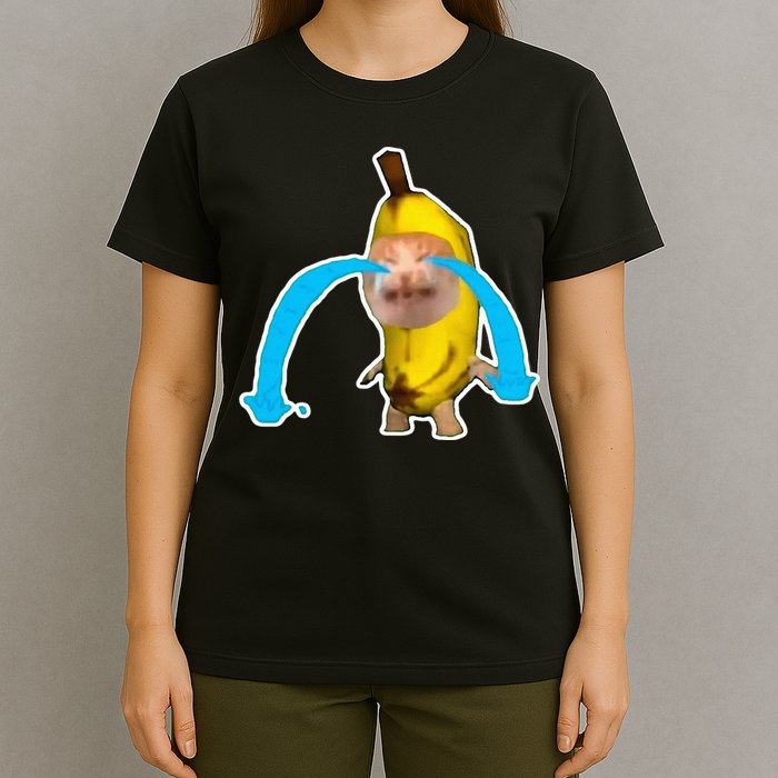 Crying Banana Cat Meme T-Shirt