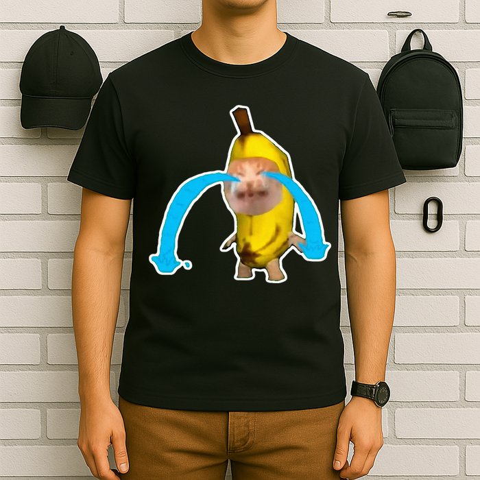 Crying Banana Cat Meme T-Shirt