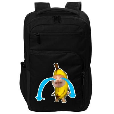 Crying Banana Cat Meme Impact Tech Backpack