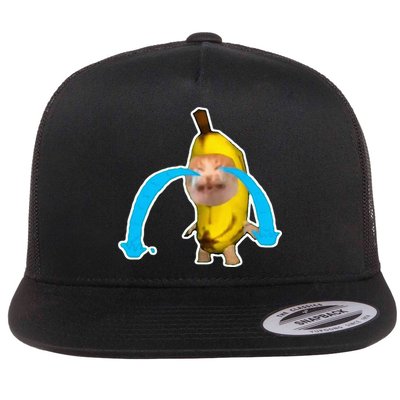 Crying Banana Cat Meme Flatbill Hat