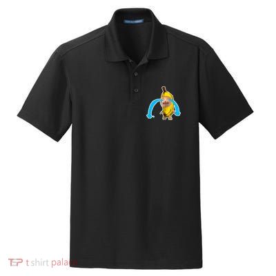 Crying Banana Cat Meme Dry Zone Grid Polo