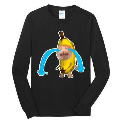 Crying Banana Cat Meme Tall Long Sleeve T-Shirt