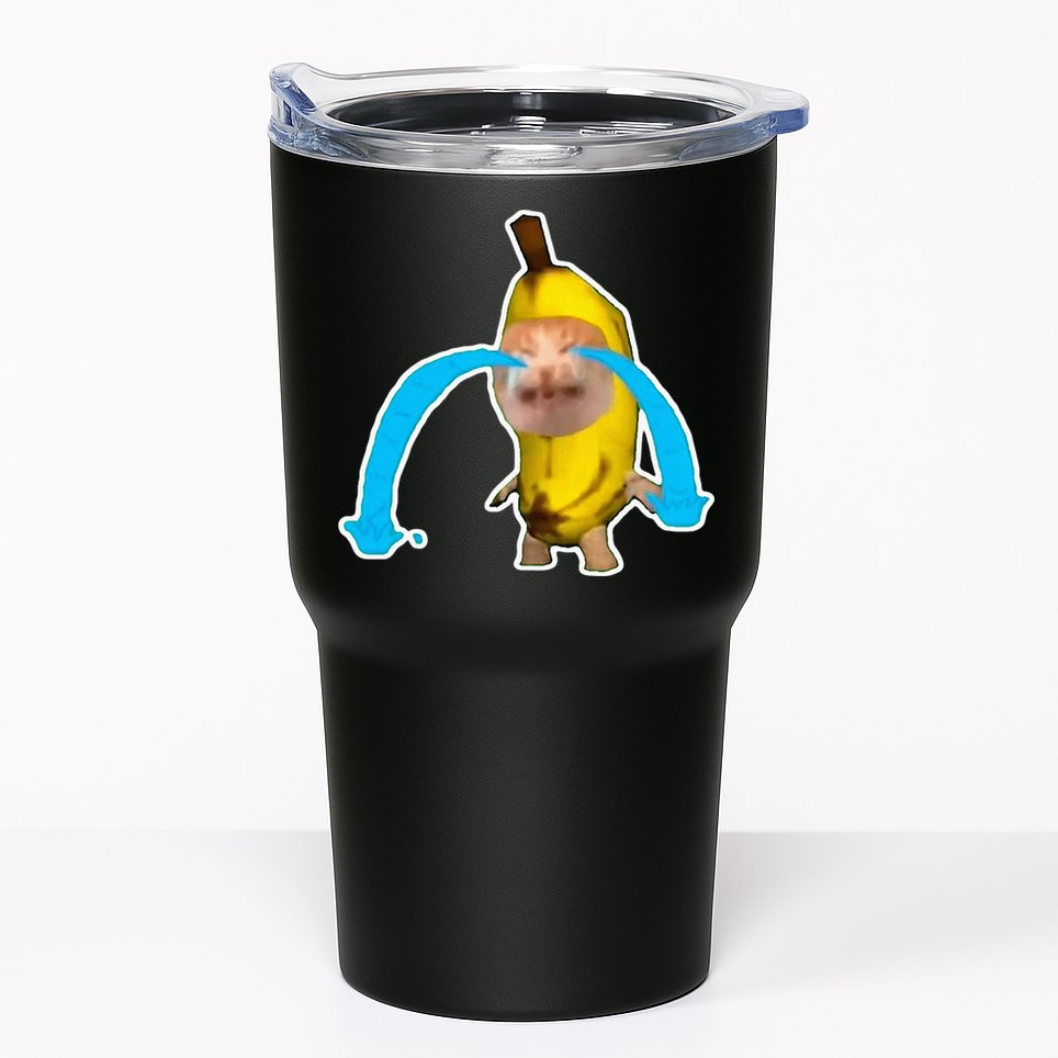 Crying Banana Cat Meme Tumbler