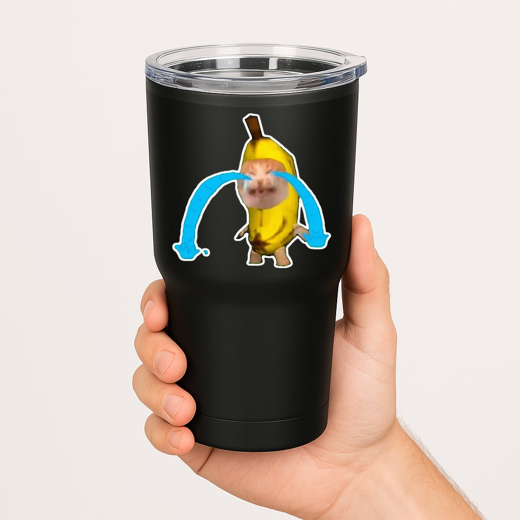 Crying Banana Cat Meme Tumbler