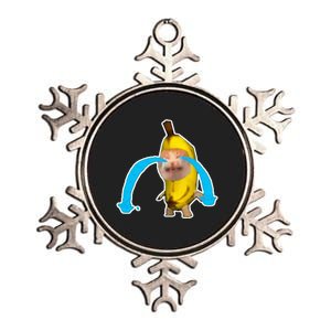 Crying Banana Cat Meme Metallic Star Ornament