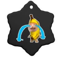 Crying Banana Cat Meme Ceramic Star Ornament