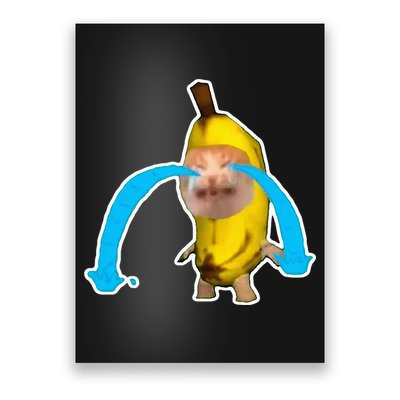 Crying Banana Cat Meme Poster