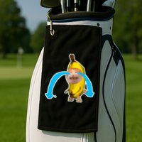 Crying Banana Cat Meme Golf Towel