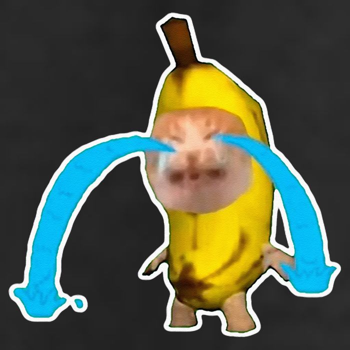 Crying Banana Cat Meme Golf Towel
