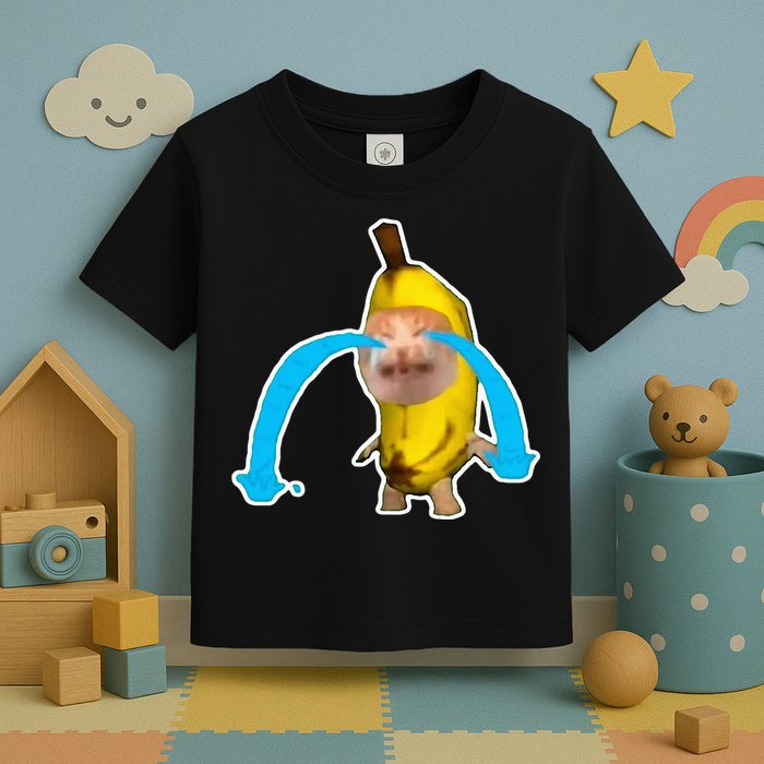 Crying Banana Cat Meme Toddler T-Shirt