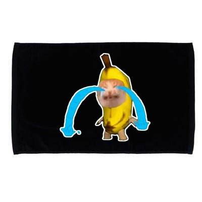 Crying Banana Cat Meme Microfiber Hand Towel