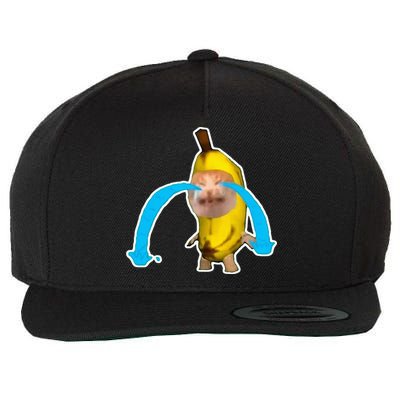 Crying Banana Cat Meme Wool Snapback Cap