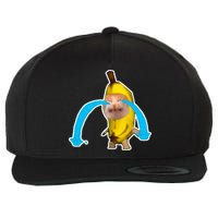 Crying Banana Cat Meme Wool Snapback Cap