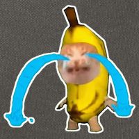 Crying Banana Cat Meme Cotton Canvas Backpack