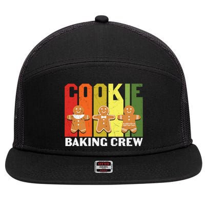 Cookie Baking Crew Gift 7 Panel Mesh Trucker Snapback Hat