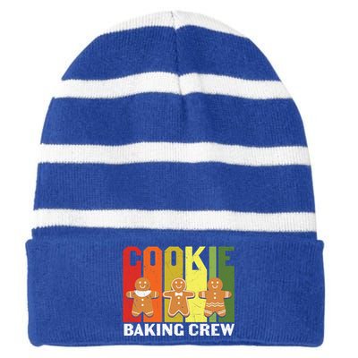 Cookie Baking Crew Gift Striped Beanie with Solid Band