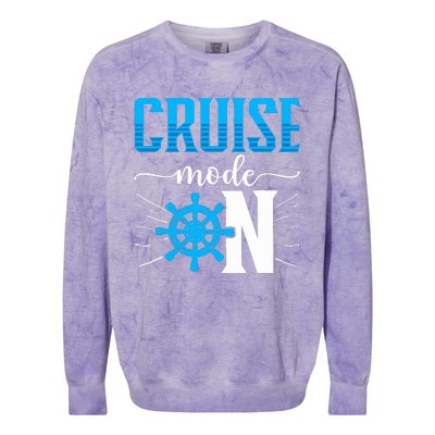 Cruising Boat Cruise Mode On Cruise Ship Colorblast Crewneck Sweatshirt