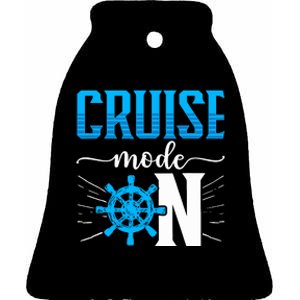 Cruising Boat Cruise Mode On Cruise Ship Ceramic Bell Ornament