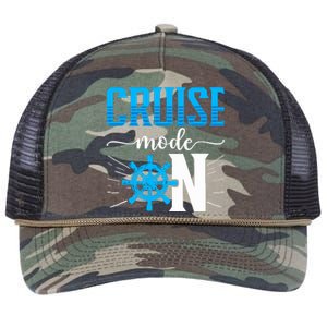 Cruising Boat Cruise Mode On Cruise Ship Retro Rope Trucker Hat Cap