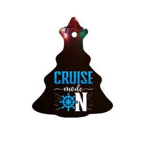 Cruising Boat Cruise Mode On Cruise Ship Ceramic Tree Ornament