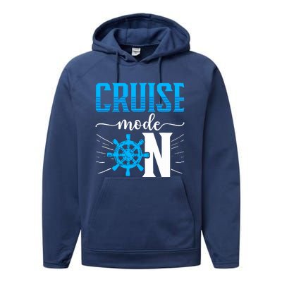 Cruising Boat Cruise Mode On Cruise Ship Performance Fleece Hoodie