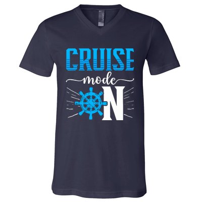 Cruising Boat Cruise Mode On Cruise Ship V-Neck T-Shirt