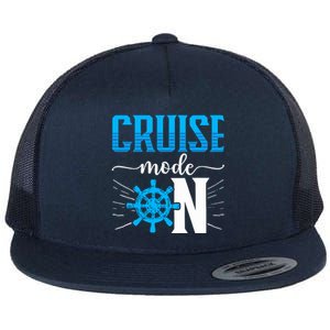 Cruising Boat Cruise Mode On Cruise Ship Flat Bill Trucker Hat