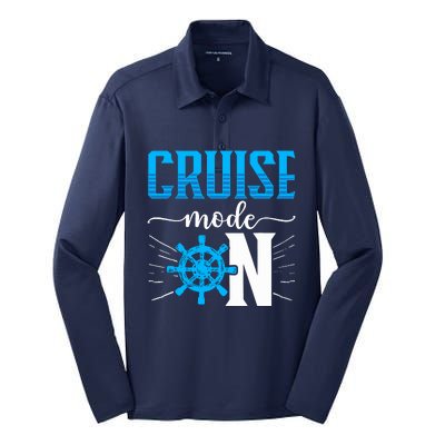 Cruising Boat Cruise Mode On Cruise Ship Silk Touch Performance Long Sleeve Polo