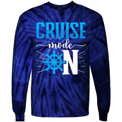 Cruising Boat Cruise Mode On Cruise Ship Tie-Dye Long Sleeve Shirt