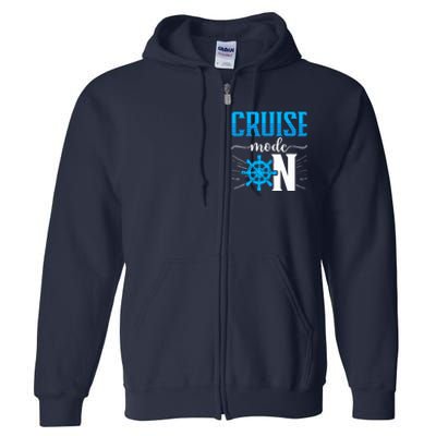 Cruising Boat Cruise Mode On Cruise Ship Full Zip Hoodie