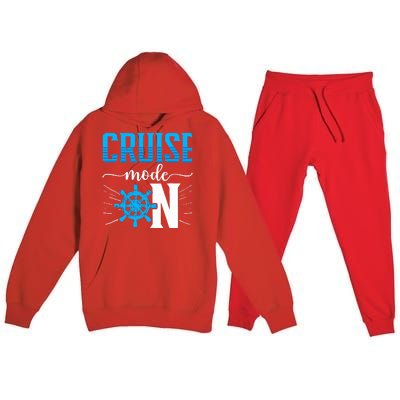 Cruising Boat Cruise Mode On Cruise Ship Premium Hooded Sweatsuit Set