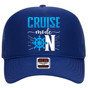 Cruising Boat Cruise Mode On Cruise Ship High Crown Mesh Back Trucker Hat