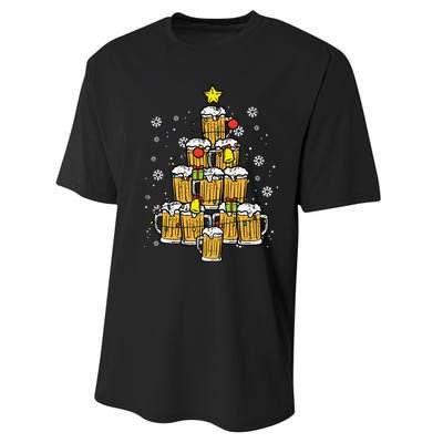 Craft Beer Christmas Tree Ornament for Beer Enthusiast Performance Sprint T-Shirt