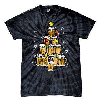 Craft Beer Christmas Tree Ornament for Beer Enthusiast Tie-Dye T-Shirt