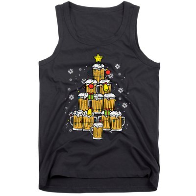 Craft Beer Christmas Tree Ornament for Beer Enthusiast Tank Top