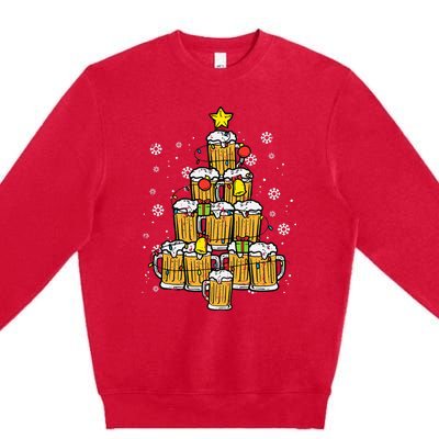 Craft Beer Christmas Tree Ornament for Beer Enthusiast Premium Crewneck Sweatshirt