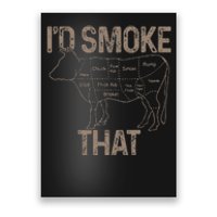 Chef Butcher Cook Bbq ID Smoke That Cow Beef Funny Gift Poster