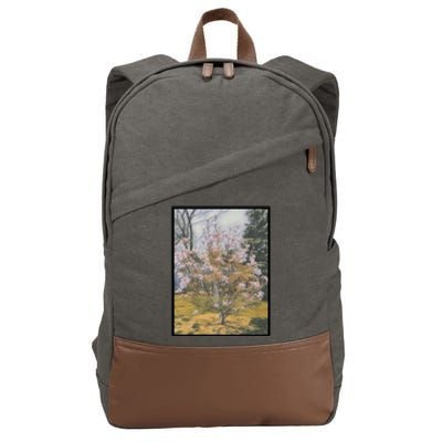 Cherry Blossoms Cotton Canvas Backpack