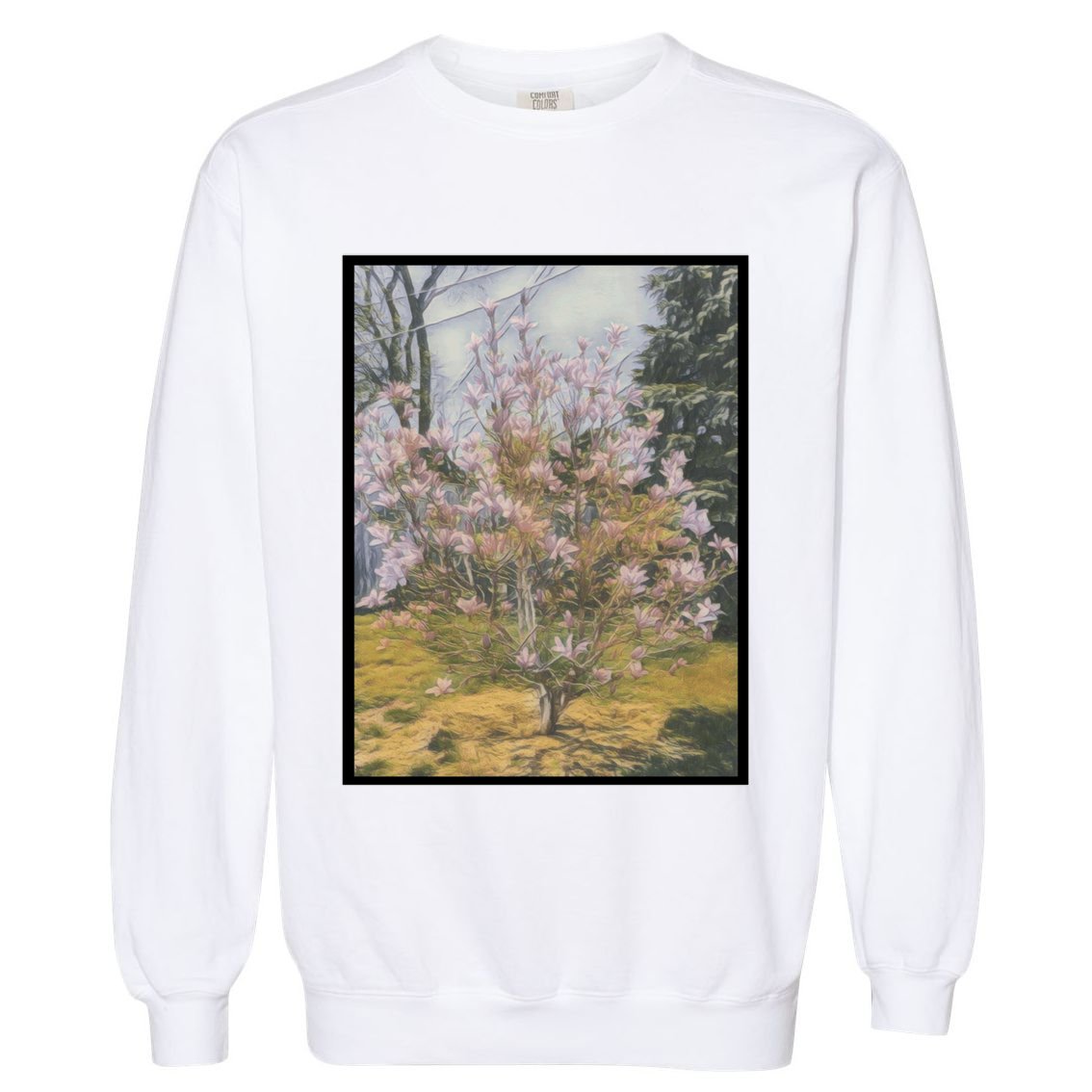 Cherry Blossoms Garment-Dyed Sweatshirt