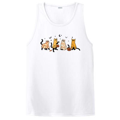 Cute Black Cats In Ghost Costume Women And Halloween PosiCharge Competitor Tank