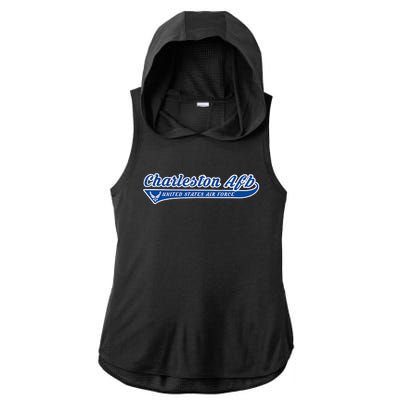 Charleston Base Charleston Afb South Carolina Sc Ladies PosiCharge Tri-Blend Wicking Draft Hoodie Tank