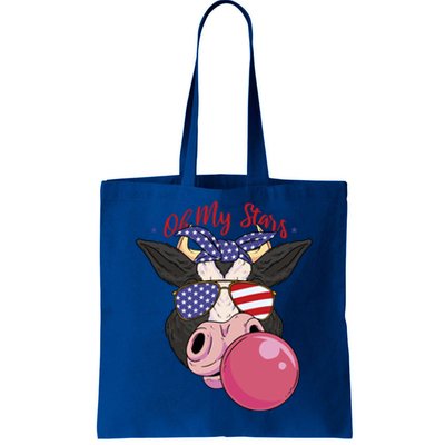 Cow Baloon Cute Usa Stars Cute Gift Tote Bag