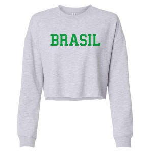 Cool Brasil Country Soccer Name Cropped Pullover Crew