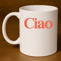 Ciao Bella 11oz C Handle Ceramic Mug