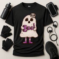 Cute Boo Creepy Scary Skull Skeleton Performance Shirt