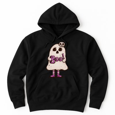 Cute Boo Creepy Scary Skull Skeleton Hoodie