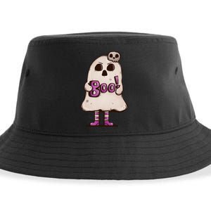 Cute Boo Creepy Scary Skull Skeleton Sustainable Bucket Hat