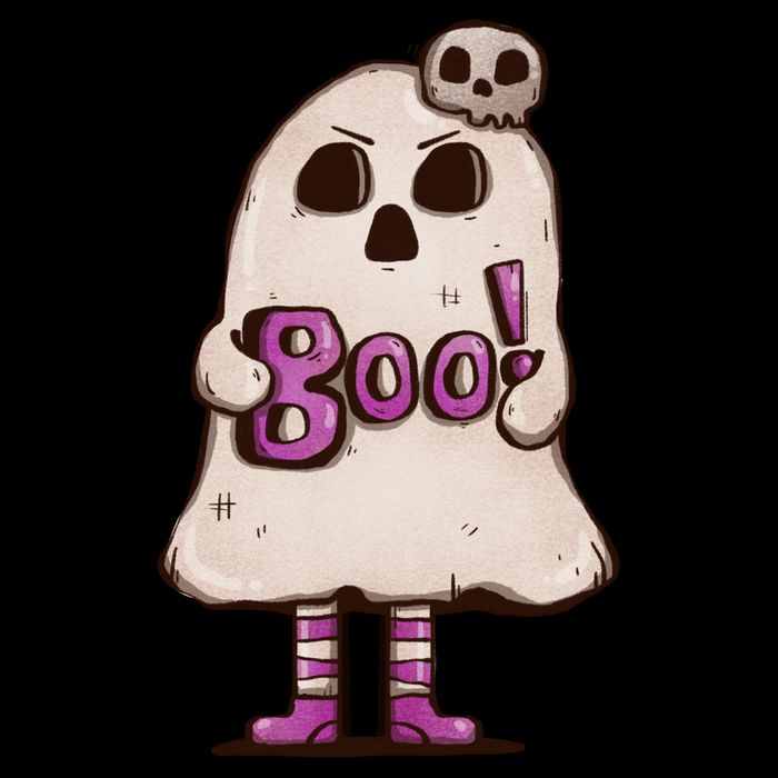 Cute Boo Creepy Scary Skull Skeleton Button